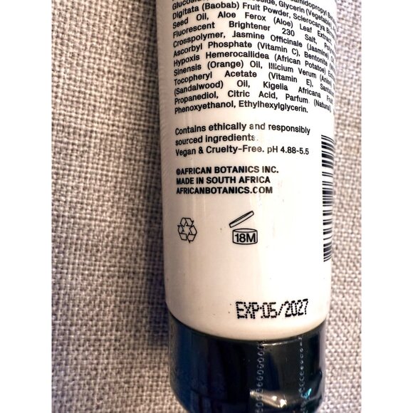 African Botanics Baobab Clay Oxygenating Cleanser 100ml Ultra Gentle Vegan - Picture 4 of 9